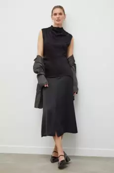 2NDDAY bluza culoarea negru, neted imagine