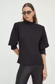 2NDDAY bluza femei, culoarea negru, neted imagine