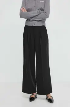 2NDDAY pantaloni 2ND Miles - Daily Sleek femei, culoarea negru, drept, high waist, 2000160151 imagine