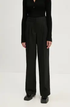 2NDDAY pantaloni Carter femei, culoarea negru, drept, high waist, 2245161120 imagine