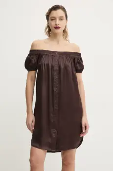 2NDDAY rochie Christino culoarea maro, mini, evazati, 2252127287 imagine