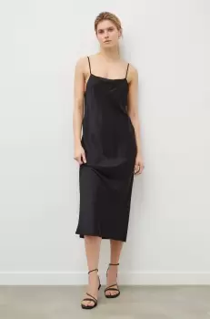 2NDDAY rochie culoarea negru, maxi, drept imagine