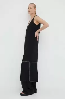 2NDDAY rochie culoarea negru, midi, drept imagine