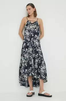 2NDDAY rochie culoarea negru, midi, evazati imagine