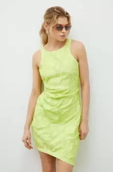 2NDDAY rochie culoarea verde, mini, evazati imagine