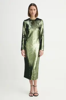 2NDDAY rochie Sonyan culoarea verde, midi, mulata, 2251129202 imagine