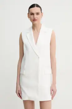 2NDDAY rochie Topaz culoarea alb, mini, drept, 2252127126 imagine