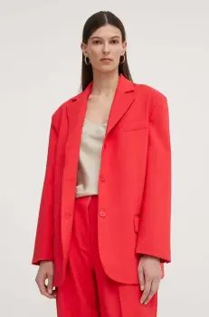 2NDDAY sacou 2ND Harry - Attired Suiting culoarea rosu, un singur rand de nasturi, neted, 2244115119 imagine