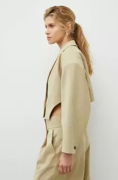 2NDDAY sacou culoarea bej, un singur rand de nasturi, neted imagine