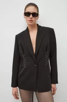 2NDDAY sacou culoarea negru, un singur rand de nasturi, neted imagine