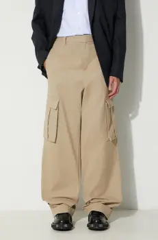 424 pantaloni barbati, culoarea bej, drept, 35424P03 236501 imagine