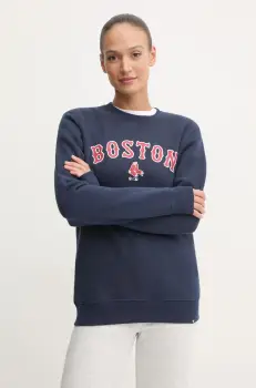 47 brand bluza MLB Boston Red Sox femei, culoarea albastru marin, cu imprimeu, BB002PEMIBC630058FN imagine