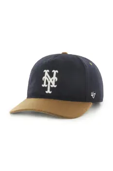 47 brand sapca de baseball din amestec de lana MLB New York Mets culoarea bleumarin, B-CHSHT16WIP-NY imagine