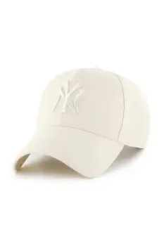 47 brand sapca de baseball din amestec de lana MLB New York Yankees culoarea bej, B-MVPSP17WBP-NTAG imagine