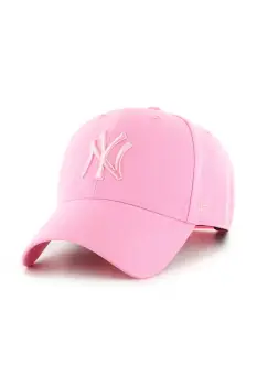 47 brand sapca de baseball din amestec de lana MLB New York Yankees culoarea roz, B-MVPSP17WBP-RSB imagine