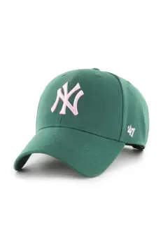 47 brand sapca de baseball din amestec de lana MLB New York Yankees culoarea verde, B-MVPSP17WBP-DGE imagine