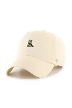 47 brand sapca de baseball din bumbac Dog Base Runner Icon culoarea bej, uni, XX-BSRIC1411GWS-NTJ imagine