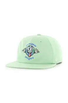 47 brand sapca de baseball din bumbac MLB LA Dodgers culoarea verde, cu imprimeu, B-GLOBE12CNP-HK imagine