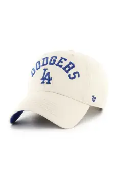 47 brand sapca de baseball din bumbac MLB Los Angeles Dodgers culoarea bej, cu imprimeu, B-CLBFB12GWS-Y0 imagine
