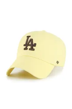 47 brand sapca de baseball din bumbac MLB Los Angeles Dodgers culoarea galben, B-NLRGW12GWS-H6A imagine