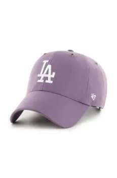 47 brand sapca de baseball din bumbac MLB Los Angeles Dodgers culoarea violet, cu imprimeu, B-PTLSD12GWS-II imagine