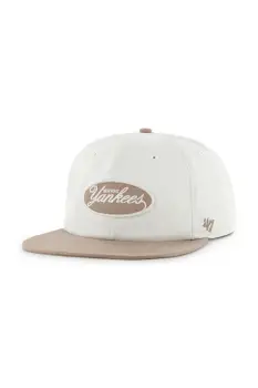 47 brand sapca de baseball din bumbac MLB New York Yankees culoarea alb, B-FDLRL17CNP-SSB imagine