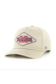47 brand sapca de baseball din bumbac MLB New York Yankees culoarea bej, B-CAIRN17DHP-K0 imagine
