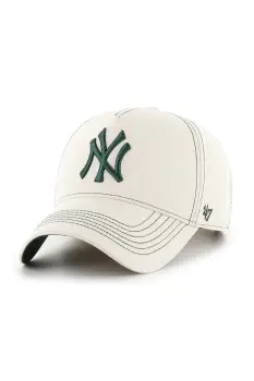 47 brand sapca de baseball din bumbac MLB New York Yankees culoarea bej, B-CONDT17GWS-BN imagine