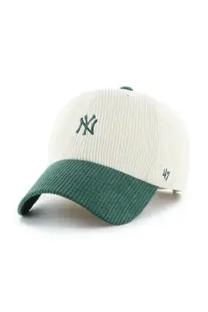 47 brand sapca de baseball din bumbac MLB New York Yankees culoarea bej, B-TCBRT17EWS-NT imagine