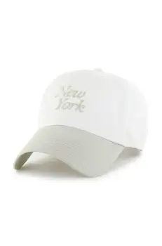 47 brand sapca de baseball din bumbac MLB New York Yankees culoarea bej, uni, B-FNDSC17GWS-SSE imagine