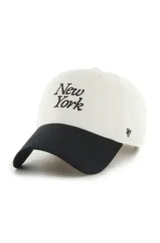 47 brand sapca de baseball din bumbac MLB New York Yankees culoarea gri, uni, B-FNDSC17GWS-SSF imagine