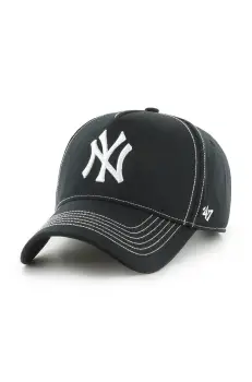 47 brand sapca de baseball din bumbac MLB New York Yankees culoarea negru, neted, B-CONDT17GWS-BK imagine