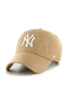 47 brand sapca de baseball din bumbac MLB New York Yankees culoarea verde, B-BPSDE17USS-KH imagine