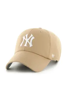 47 brand sapca de baseball din bumbac MLB New York Yankees culoarea verde, B-PFZCU17CNS-KH imagine