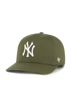 47 brand sapca de baseball din bumbac MLB New York Yankees culoarea verde, uni, B-FHTCH17GWP-SW imagine