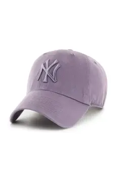 47 brand sapca de baseball din bumbac MLB New York Yankees culoarea violet, uni, B-RGW17GWS-II imagine