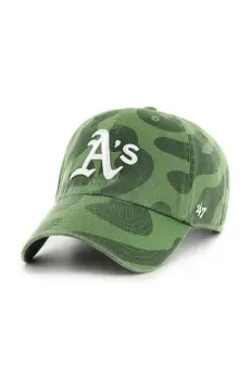 47 brand sapca de baseball din bumbac MLB Oakland Athletics culoarea verde, modelator, B-FRFMC18GWS-FF imagine