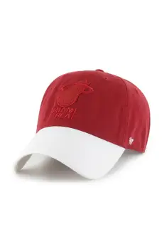 47 brand sapca de baseball din bumbac NBA Miami Heat '47 x Tommy Hilfiger culoarea rosu, cu imprimeu, KCO-THCCU236GWL-TJ imagine