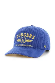 47 brand sapca de baseball din catifea MLB Los Angeles Dodgers cu imprimeu, B-SKYLC12EWP-RY imagine