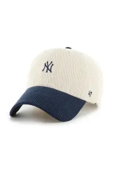 47 brand sapca de baseball din catifea MLB New York Yankees culoarea bej, B-TCBRT17EWS-NTA imagine