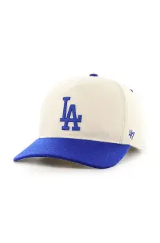 47 brand sapca din amestec de lana MLB Los Angeles Dodgers culoarea bej, cu imprimeu, B-CHSHT12WIP-NT imagine