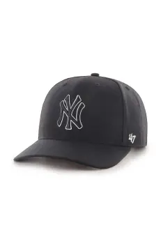 47 brand sapca din amestec de lana MLB New York Yankees culoarea negru, cu imprimeu, B-CLZOE17WBP-BKB imagine