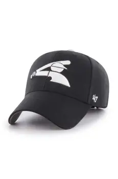 47 brand sapca MLB Chicago White Sox culoarea negru, cu imprimeu, B-MVP06WBV-BKB imagine