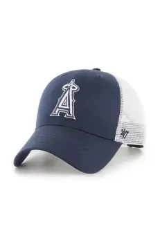 47 brand sapca MLB LA Angels culoarea albastru marin, cu imprimeu, B-BLMSH04GWP-NY imagine