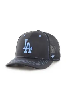 47 brand sapca MLB Los Angeles Dodgers culoarea negru, cu imprimeu, B-XRAYD12BBP-BK imagine
