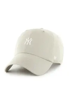 47 brand sapca MLB New York Yankees culoarea gri, uni, B-FNDTN17GWS-F5A imagine