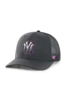 47 brand sapca MLB New York Yankees culoarea negru, uni, B-VOLCT17BBP-BKA imagine