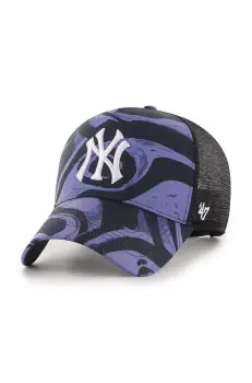 47 brand sapca MLB New York Yankees culoarea violet, modelator, B-ENLDT17PTP-PP imagine