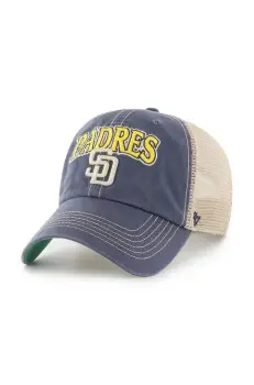 47 brand sapca MLB San Diego Padres culoarea albastru marin, cu imprimeu, B-TSCLA21LAP-VNB imagine
