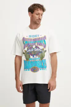 47 brand tricou din bumbac MLB Arizona Diamondbacks culoarea bej, cu imprimeu, BU029TMYIHQ632880SS imagine